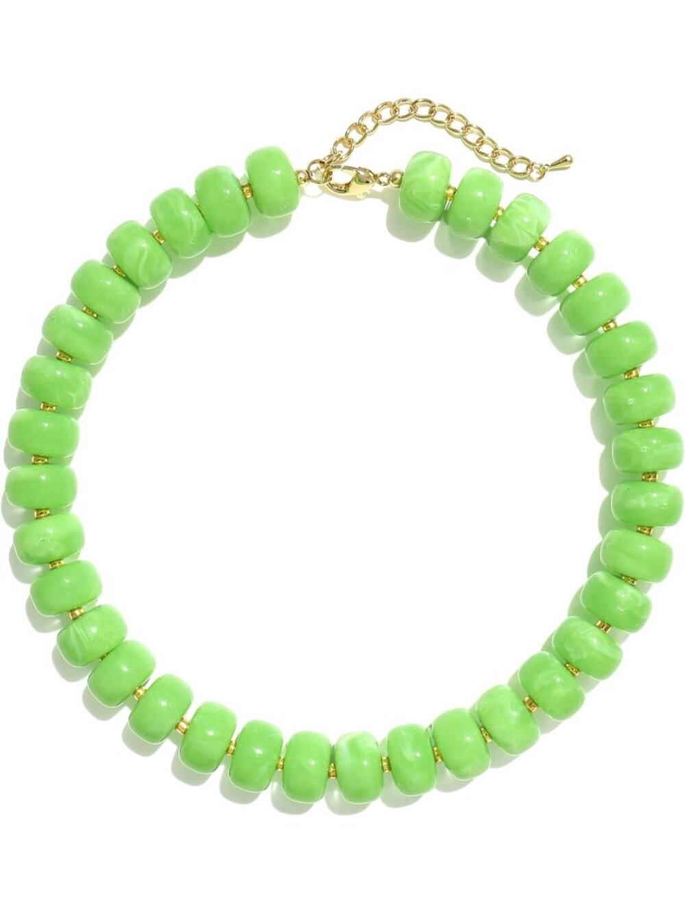 Women's Mint Green Chunky Acrylic Beaded Choker Statement Trendy Jewelry Gift